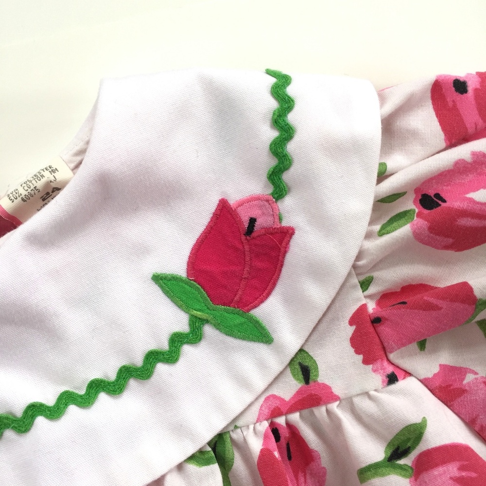 Vintage Pink Floral Bubble Romper 24 Months - Picture 2 of 7